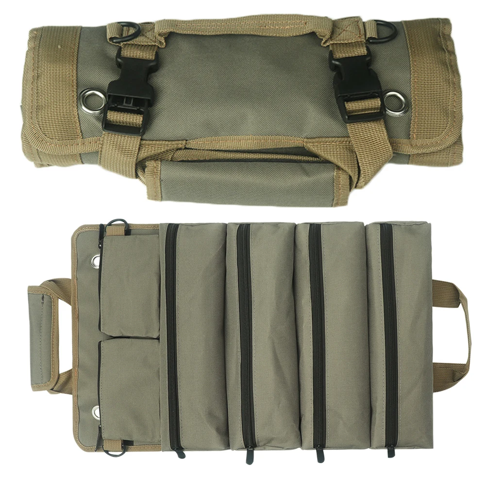 For Vehicle Organization Oxford Cloth Tool Roll Waterproof Tool Organizer 495*320mm Adjustable Shoulder Strap Tool Bag