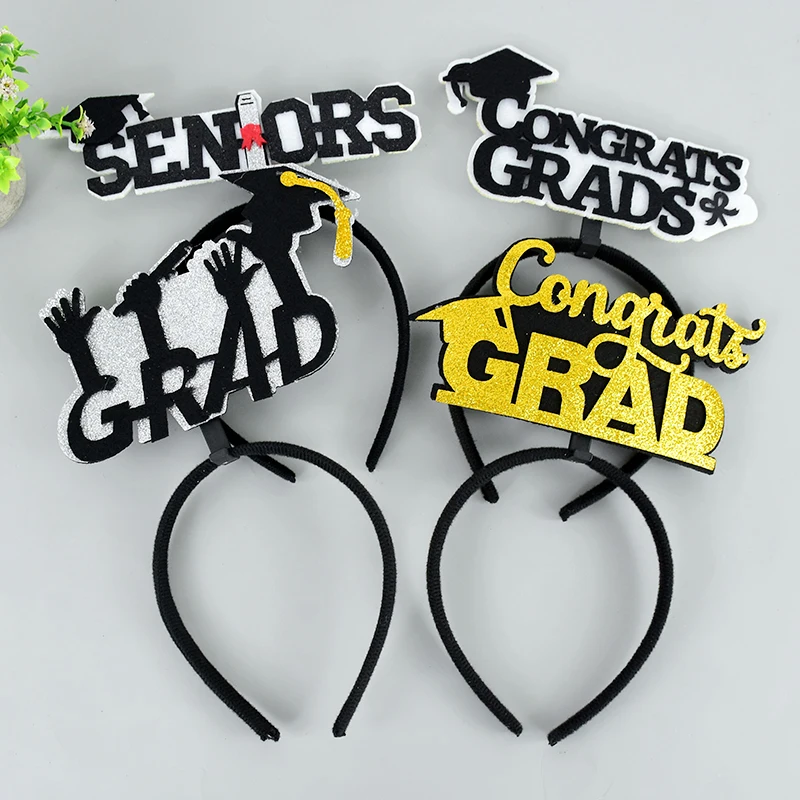 Graduation Season Headband Grad Hat Bachelor Cap Certificate Hair Hoop  Photo Props Graduation Party Decorations Favors