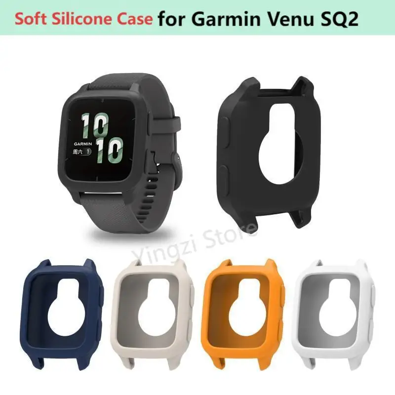 Capa oca de silicone macio para garmin venu sq 2 pulseira de relógio inteligente metade protetora para garmin venu sq2 acessórios de concha