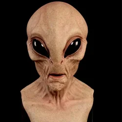 UFO Alien Helmet for Halloween Cosplay, Latex Headgear, Horror Party Costume, Props, New, 2025