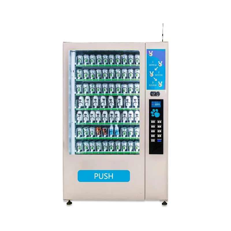 Customized 24-Hour Open Vending Machine Snacks Cold Drinks Food Beverage Candies Coin Credit Card Payment