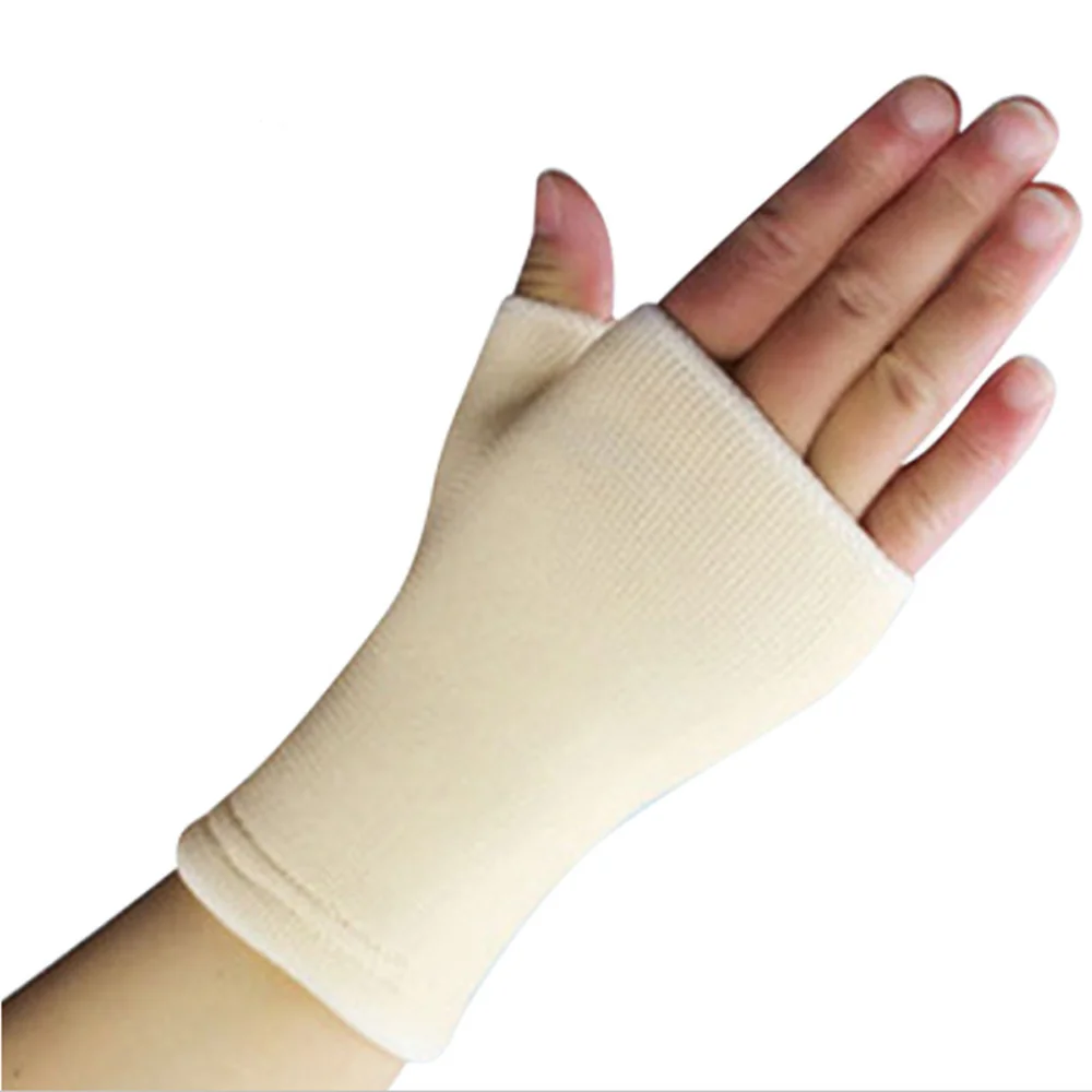 Student Arthritis Brace Support Palm Hand Wrist Supports Latex Elastic Wrist Guard Gloves Fingerless Gloves Writting Mitten