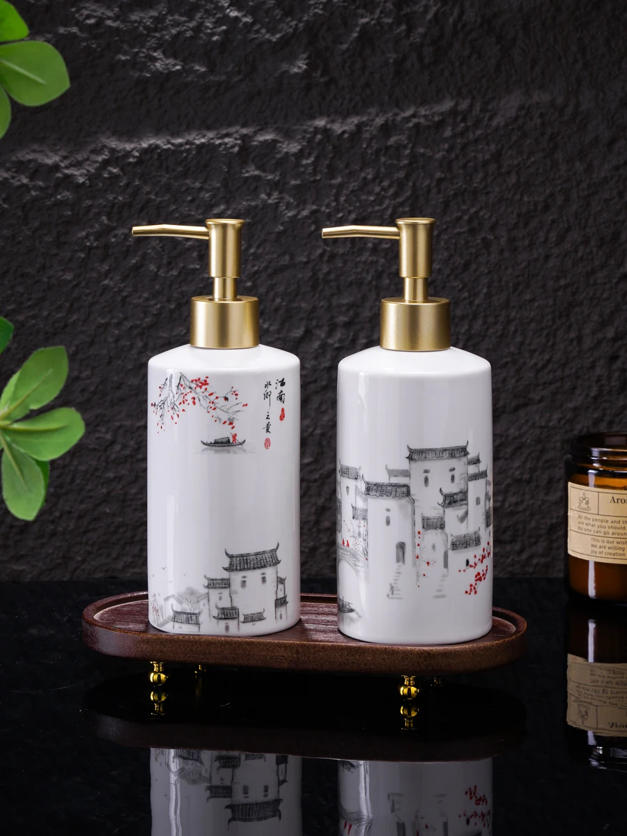 

Креативная бутылка для мытья чернил, керамическая бутылка для лосьона, фарфоровая бутылка для дозирования шампуня, дозатор мыла в стиле насоса, аксессуары для ванной комнаты
