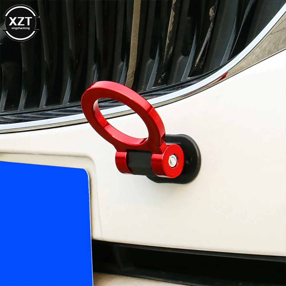 ABS Car Styling Trailer Hooks, Decoração da etiqueta, Auto traseiro, Frente, Simulação Racing Ring, Gancho de reboque do veículo