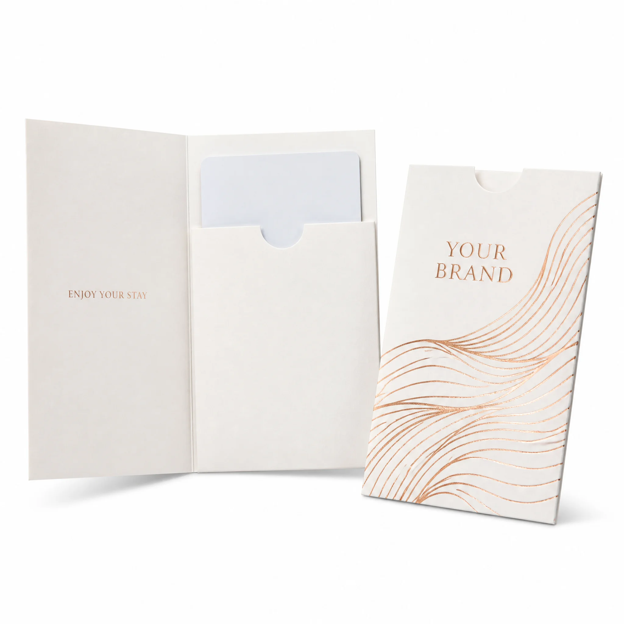 Custom Printed 100Pcs Hotel Key Card Sleeves RFID Blocking Plastic Card Protector With Logo Hotel Supplies