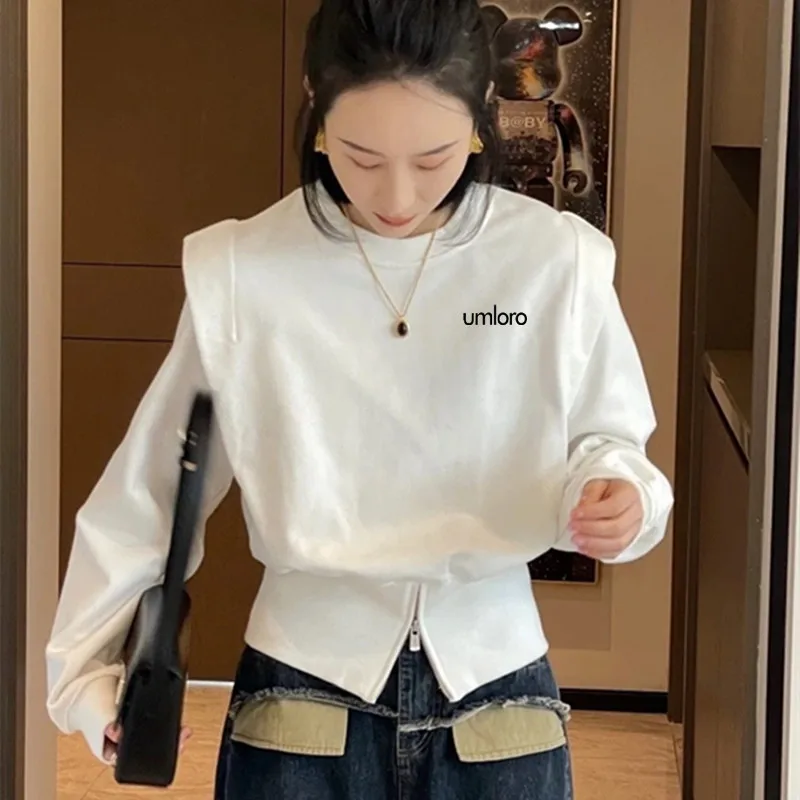 

골프용품 Pure Cotton Luxury T-shirt Women Golf Wear 2024 Autumn New Korean Golf Tee Fashion Round Neck Casual Top Women Golf Clothes