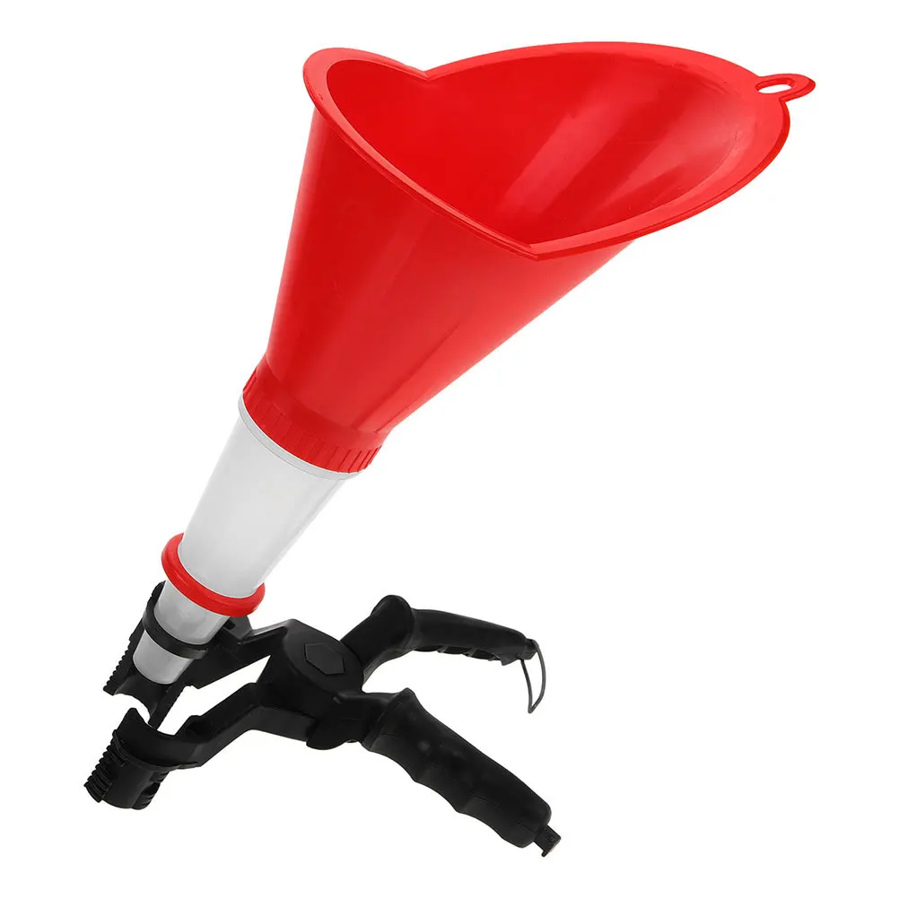 قمع تعبئة زيت المحرك العالمي القابل للتعديل، تصميم بدون انسكاب للسيارات والدراجات النارية ومجموعة أدوات تغيير زيت السيارات