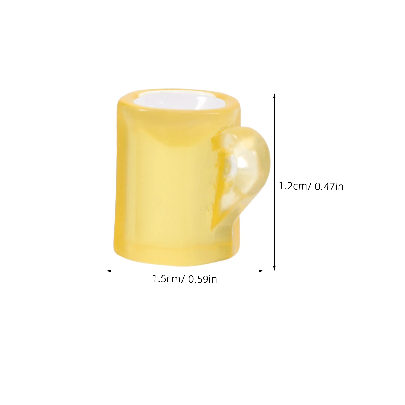 20 Stuks Mini Bierglazen 0,59x0,47 inch Realistische Hars Cup Set voor Miniatuur Keuken Decoratie Feestsfeer Creatief Aanwezig