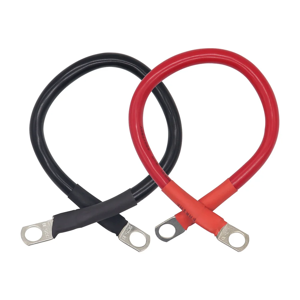 

2 шт. кабель для грузовиков, прочные силовые инверторные кабели, медный автомобильный кабель, высокая термостойкость, длительный срок службы