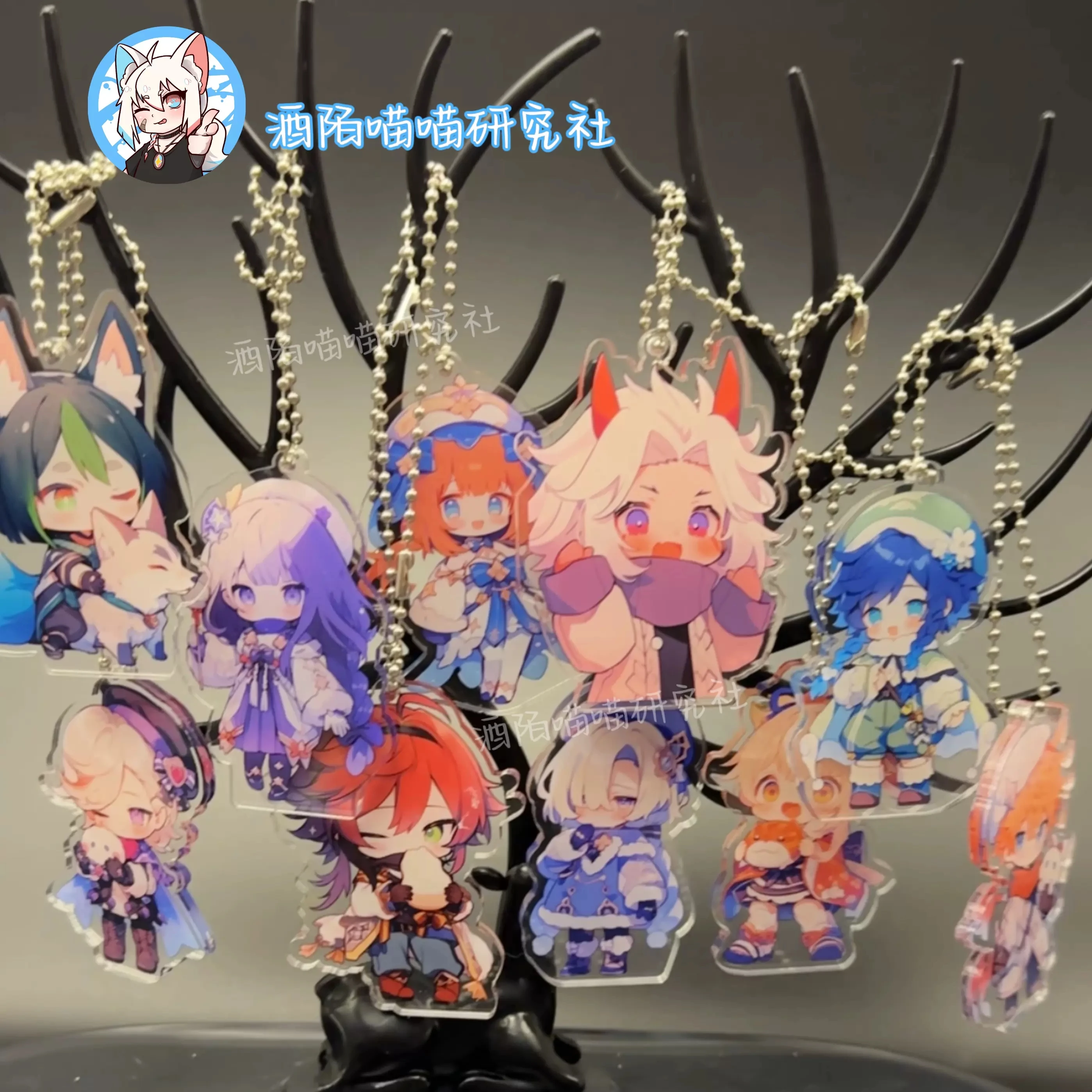 Anime Genshin Impact Amber Ganyu Beelzebul Acrylic Stand Figure Model Plate Double Sided Desk Decor Cartoon Ornaments Gifts