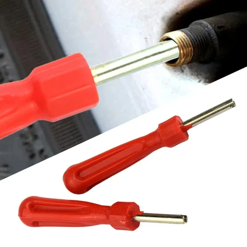 Slotted Handle Tire Valve Core Remover Screwdriver Car Bicycle Tire Repair Tool Valve Stem Core Installation Wrench Accessory
