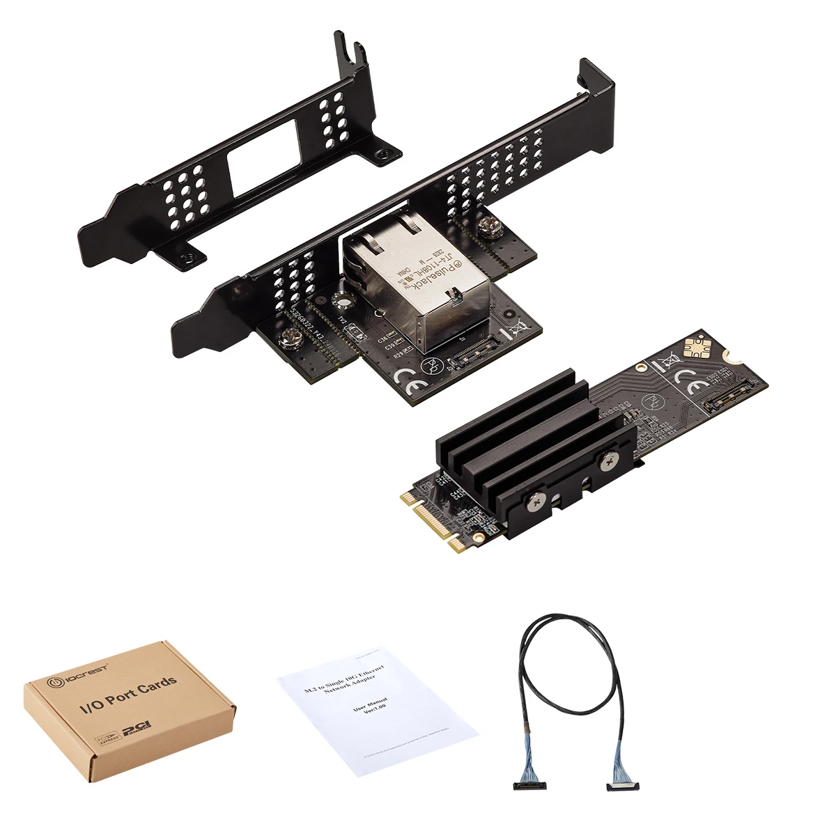 IOCREST-Carte réseau Ethernet RJ45 à port unique M.2 B + M, 10GbE, adaptateur, AQC113, qualité de contrôle industriel, pour serveur