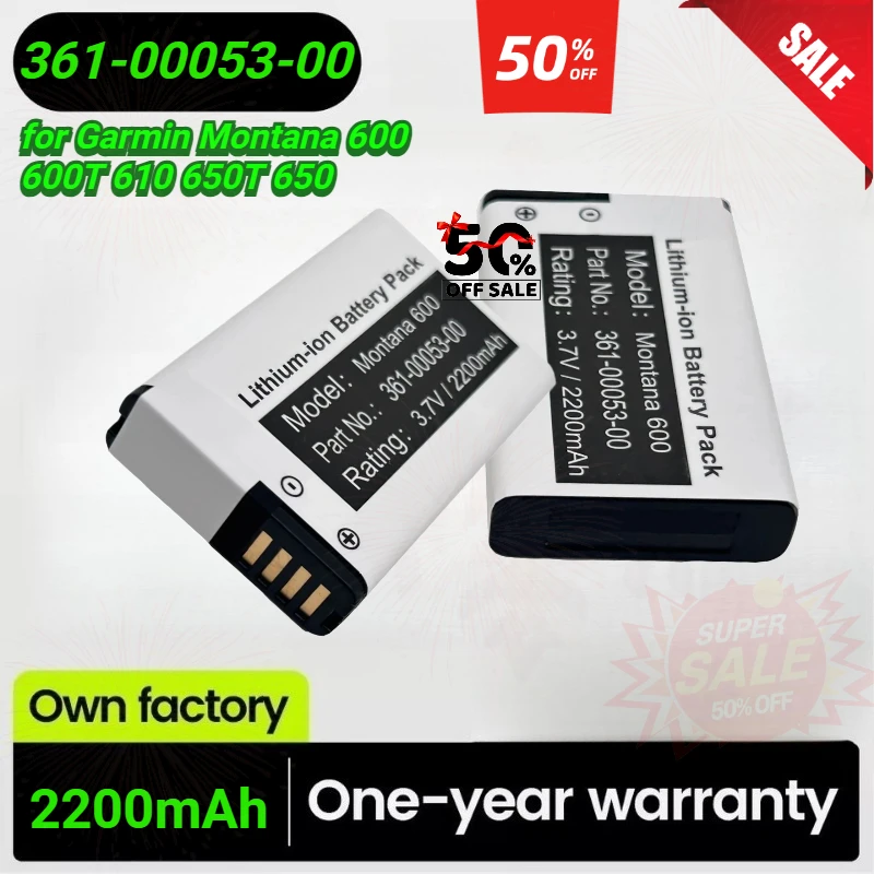 361-00053-00 361-00053-04 Rechargeable Battery for Garmin Montana 600 600T 650T 610 650 VIRB GPS Alpha 100 Handheld 010-11654-03