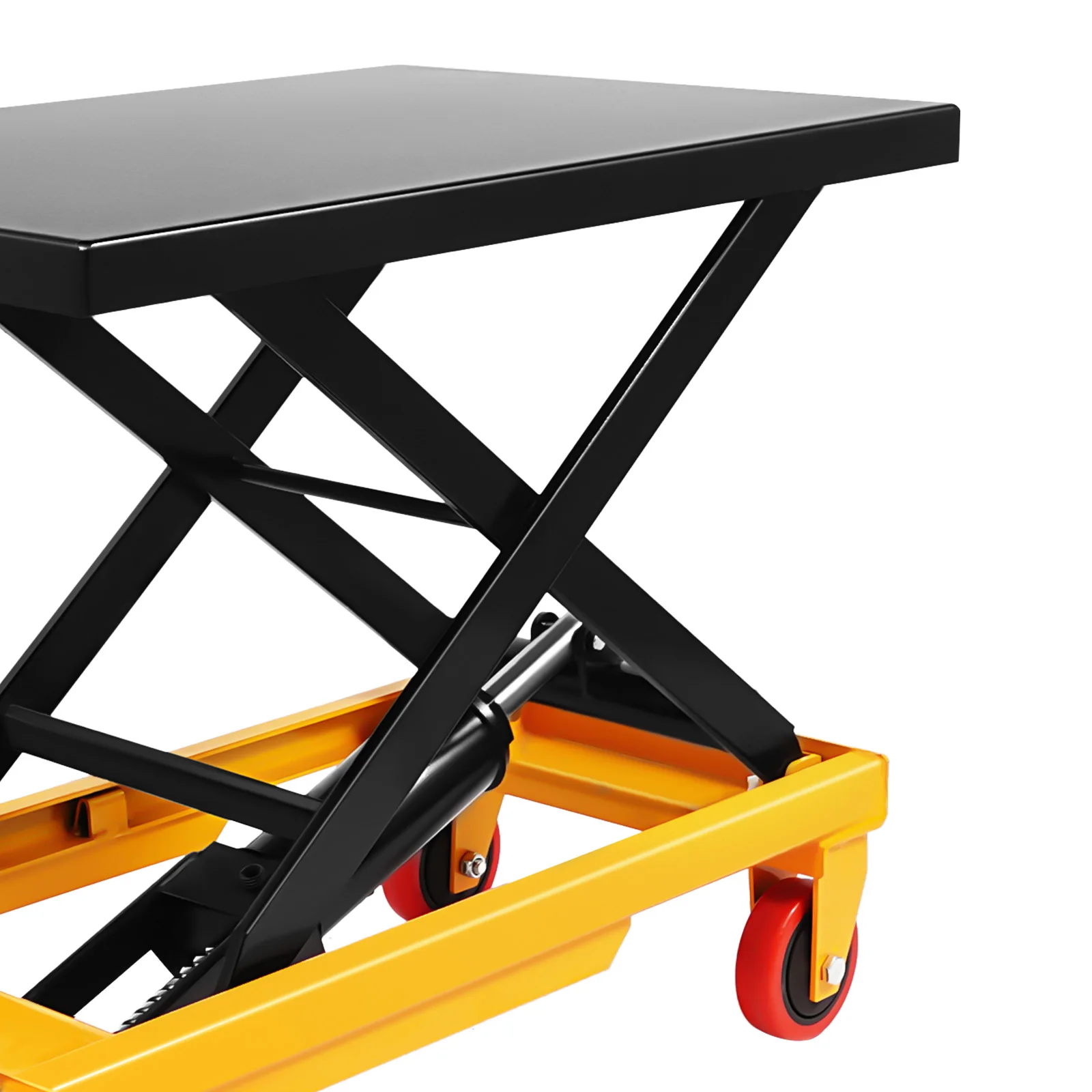 Hydraulic Scissor Lift Table 500lbs Mobile Single Scissor Lift Cart with PU Wheel Foot Pedal Handling Cart for Warehouse view 6