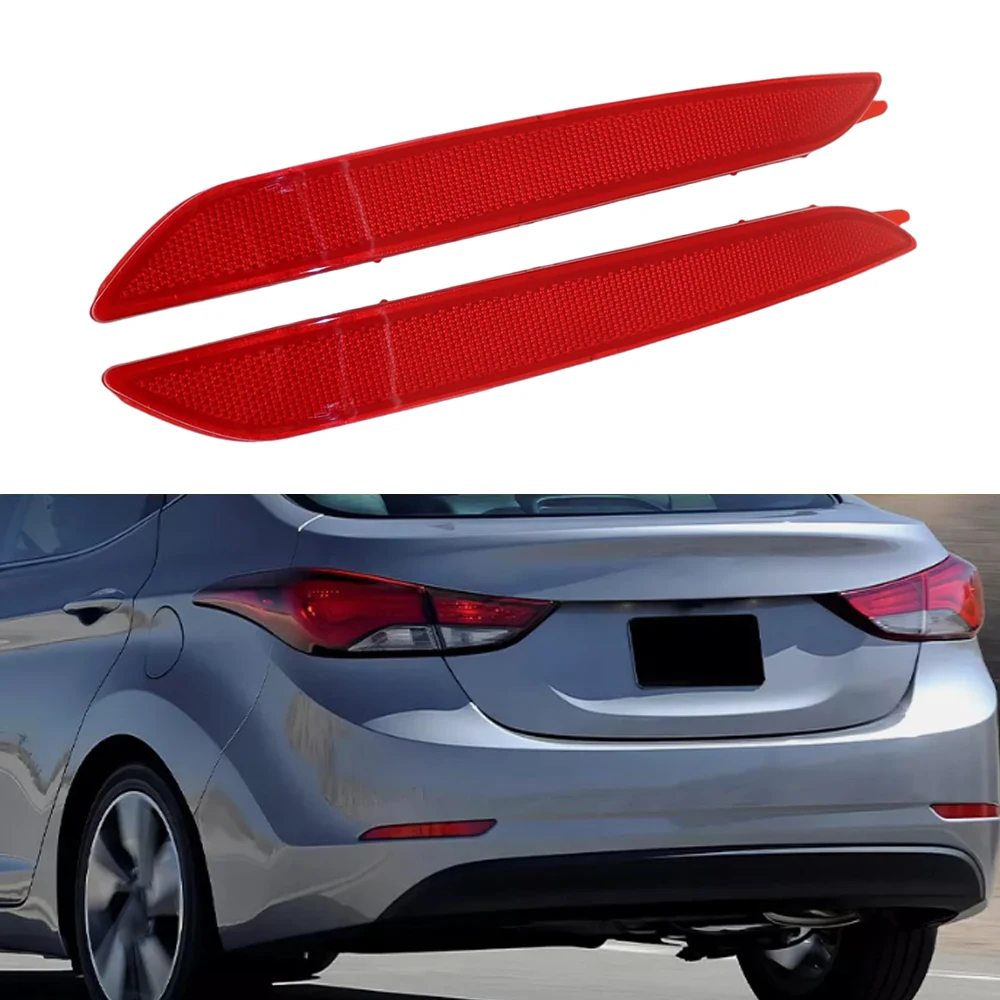 For Hyundai Elantra 2014 2015 2016 2Pcs Left & Right Rear Bumper Reflector Light 924063X200 HY1185114 924053X200 HY1184114