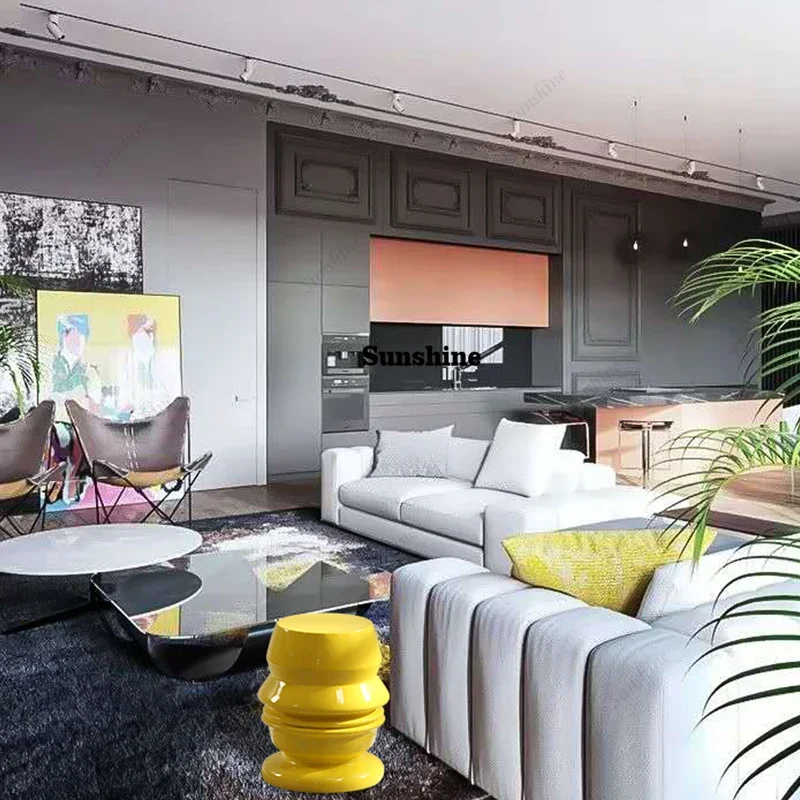 luxury side table black console table Nordic Contemporary corner coffee table  FT