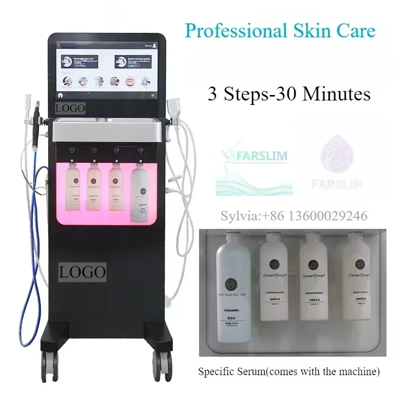 DDP Factory Price Hydradermabrasion Acne Treatment Vacuum Lympathic Drainage Black Head Removal Skin Care Aqua Peeling Machine