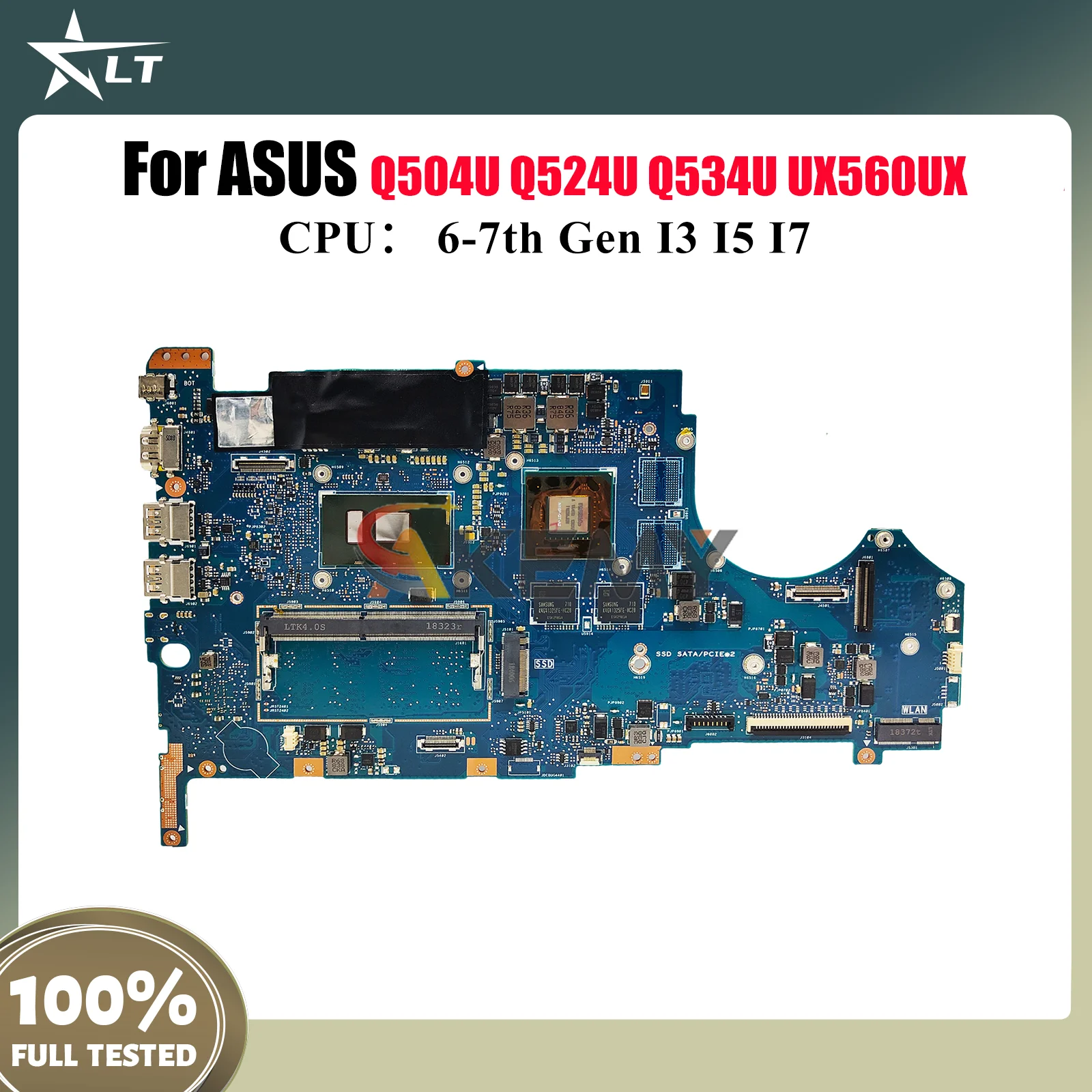 

UX560UX Материнская плата для ноутбука ASUS ZenBook UX560UXK UX560UQ UX560U Q534U UX560UX Q504U Q524U UX560UQK Материнская плата с процессором I3 I5 I7