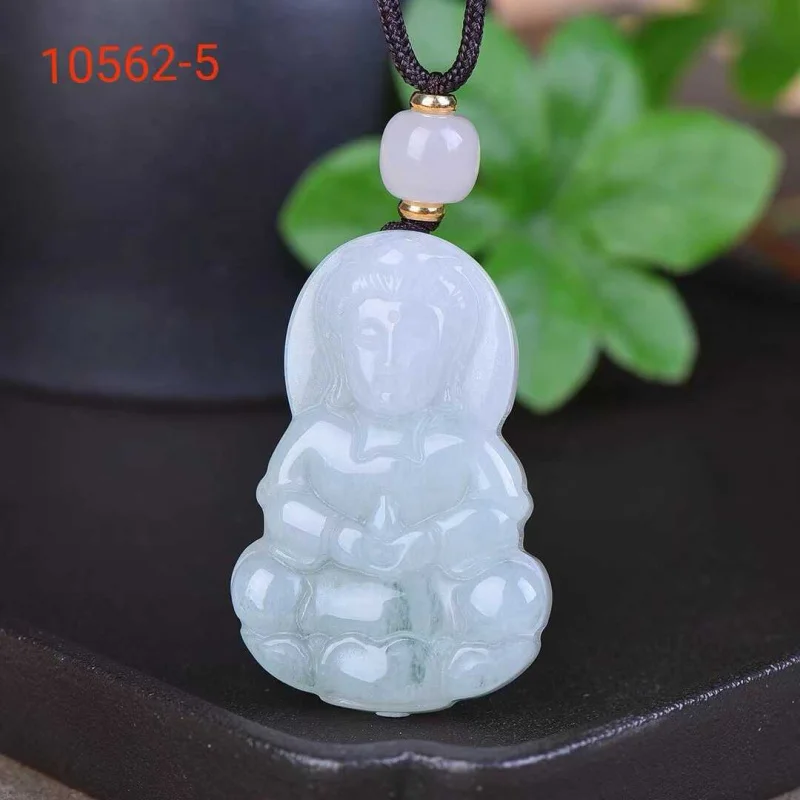 Tianshan Vase Guanyin Jewelry Quartzite Amulet Guardian Necklace Jade Pendant