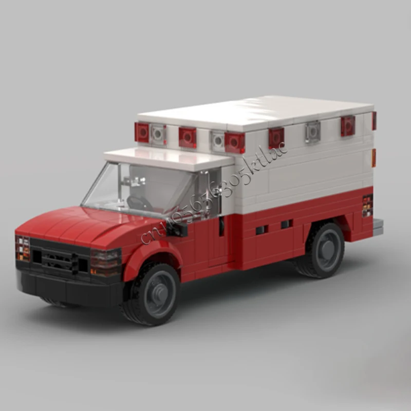 352 PCS Rescue Ambulance Vehicle Model Model Building Blocks Children Educational Assembly Toys Birthday Creative Display Gifts