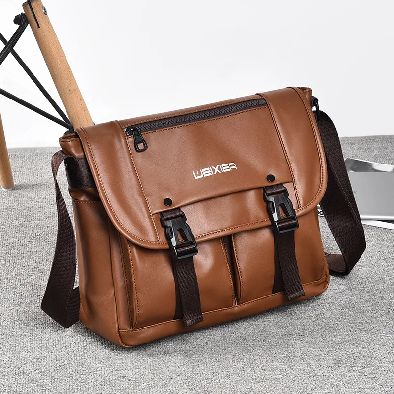 Herren Messenger Umhängetasche Aktentasche Pu Leder Cross body Designer Porter Seiten tasche Essentials Kreuz männliche Büro tasche Ehemann