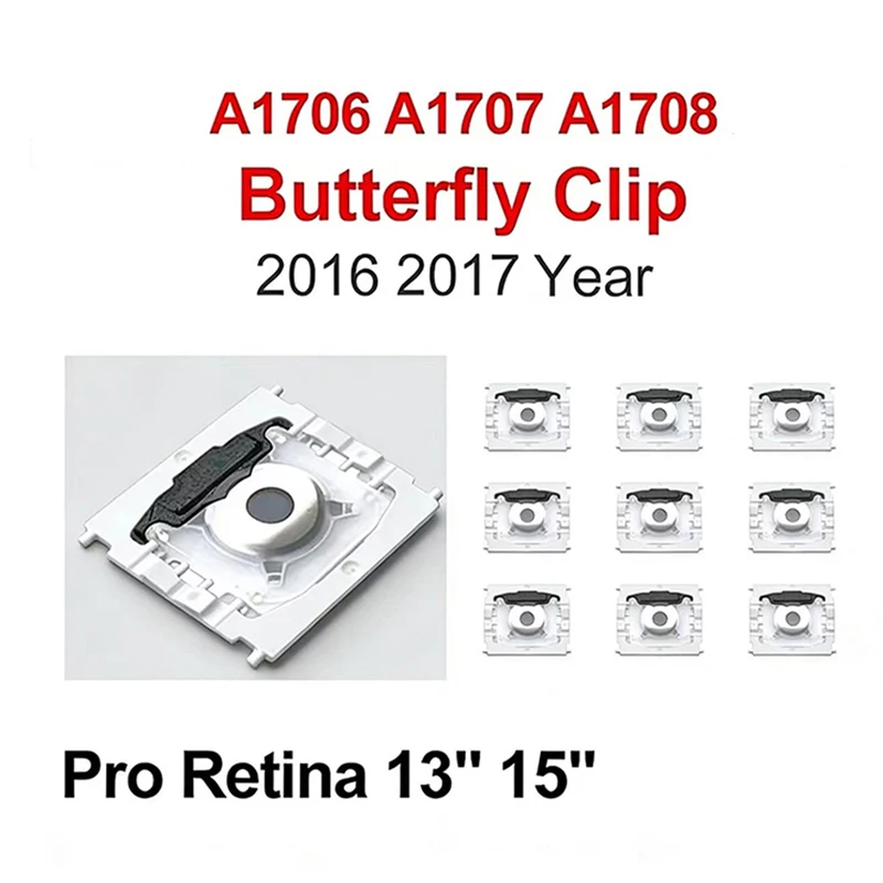 1/3/5/10 sets New A1706 A1707 A1708 Letter keys Keycaps Hinges White Butterfly Clips Shrapnel For Macbook Pro 13
