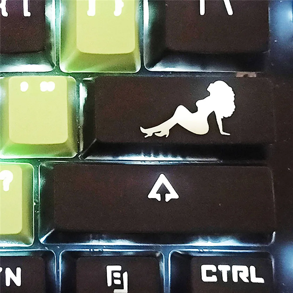 1pc ABS Keycaps Keyboard Enter Key Transparent Key Cap Mechanical Keyboard Replacement Push-button Cover