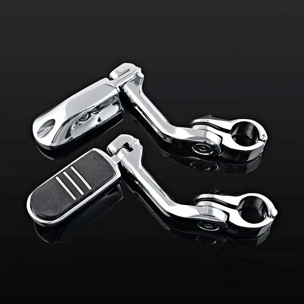 Ajustável motocicleta longa estrada Foot Pegs, guarda motor, apoio para os pés para Harley Sportster, softail, Electra Glide, estrada King