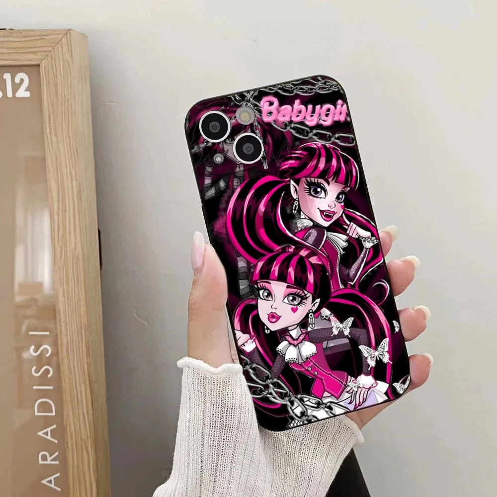 Cartoon M-Monster High Phone Case For iPhone 15,14,13,12,11 Plus,Pro,Max,XR,XS,X,7,8 Plus,SE,Mini Silicone Soft