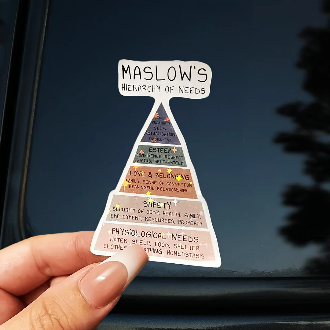 Autocollants hiérarchie des besoins de Maslow, 1 pièce, autocollants pour professionnels de la santé psychologique, thérapeutes, psychologues