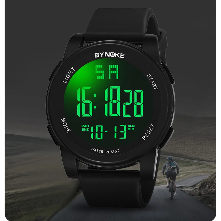 New Men Mountaineering Digital Watch Waterproof Shock Resist Large Screen Outdoor Running Student Fashion Watch Handsome