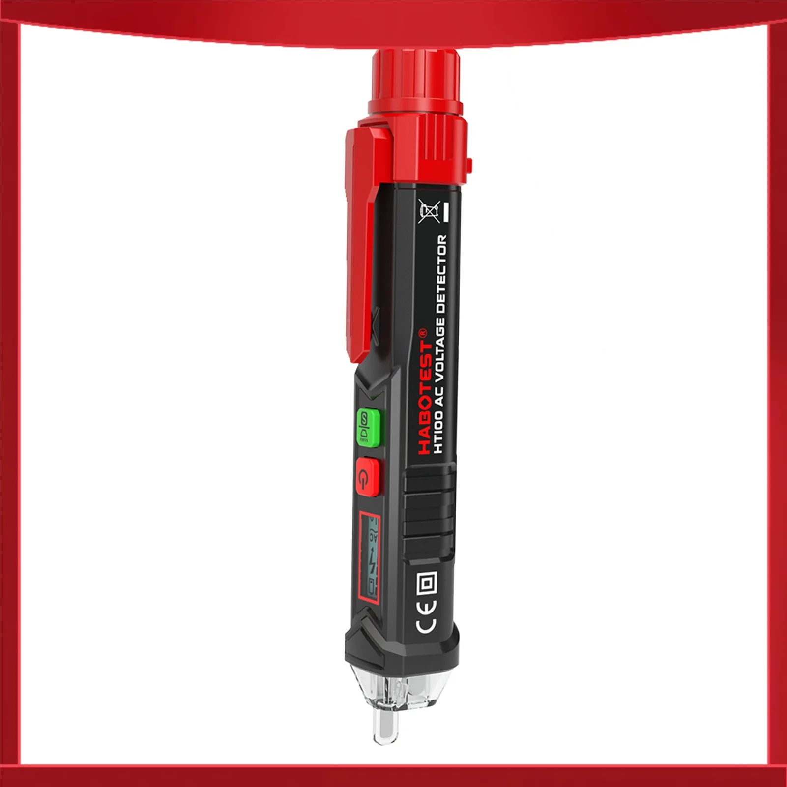 

Портативный бесконтактный тестер напряжения переменного тока HABOTEST в форме ручки с звуковой и световой сигнализацией V~Alert