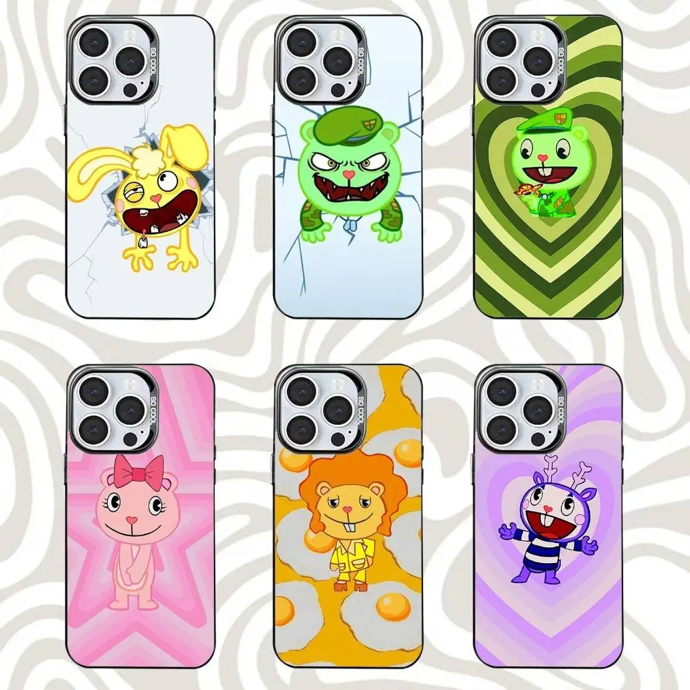 

H-Happys T-Tree-es F-Friends Phone Case For iPhone 16,15,14,13,12,11,Mini,Pro,SE,MAX Black Matte Shockproof Cover