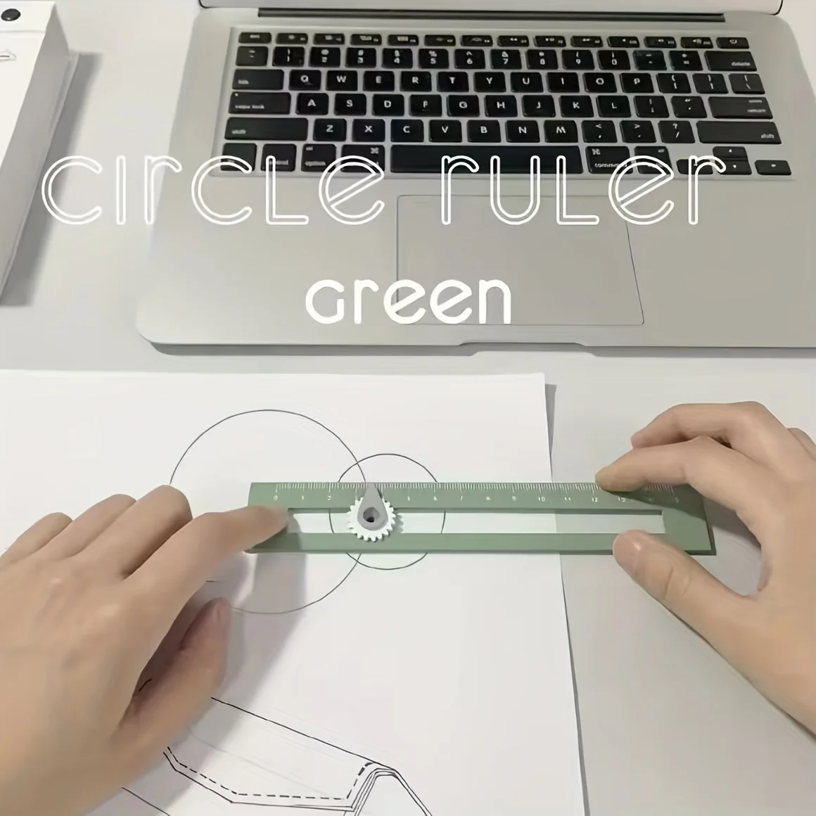 1 قطعة بوصلة ومسطرة 2 في 1 - أداة رسم هندسية متعددة الوظائف مع مسطرة مزدوجة النطاق وبوصلة قابلة للتعديل للمدرسة والمكتب