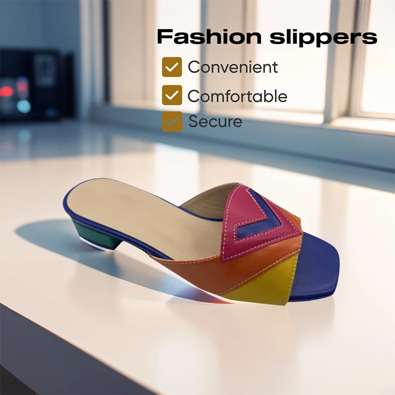 

Luxury brand Summer Sandals Slippers Women's fashion designer low heel sandals Soft soles women's breathable beach sandals