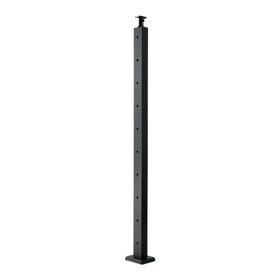VEVOR 1 แพ็คสายราวโพสต์ 36x2x2 ในแนวนอนรูดาดฟ้าราวโพสต์ PreDril หลุมสแตนเลสรางโพสต์