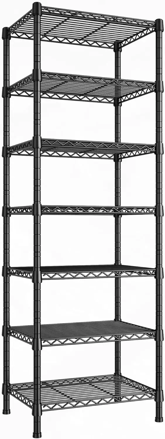 

REIBII 7-Tier Metal Shelving, 71"H x 18"W x 18"D, 1176 lbs Capacity, Adjustable Storage Shelves for Garage, Kitchen, Living Room