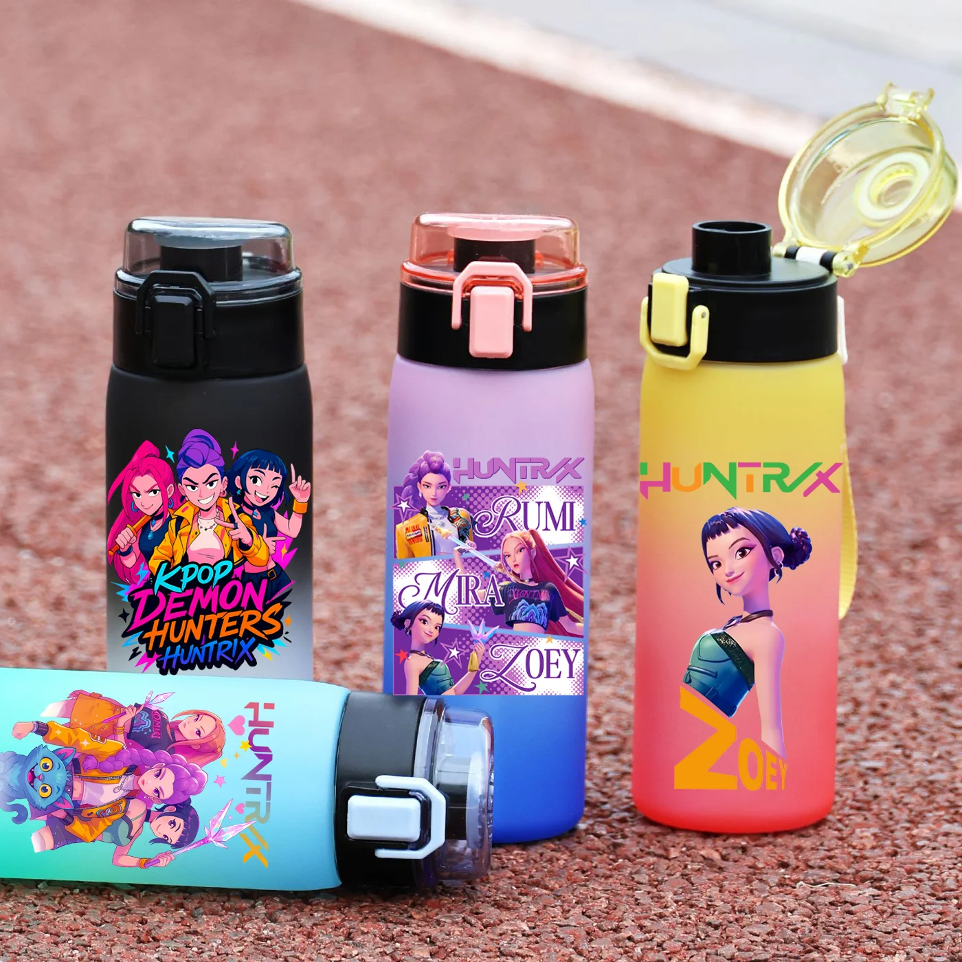 500 مللي KPop شيطان الصيادين كوب ماء رومي ميرا زوي أنيمي غطاء الوجه شرب زجاجة غلاية السفر في الهواء الطلق المحمولة رياضة اللياقة البدنية أباريق