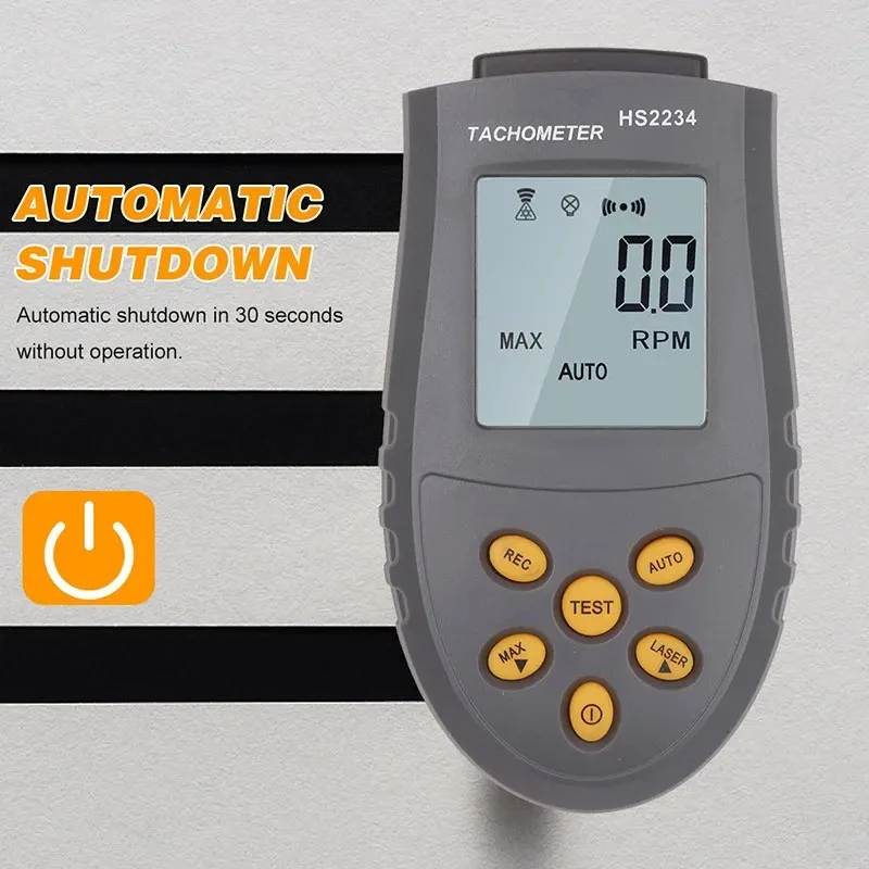 Digital Laser Tachometer RPM Meter Non-Contact LCD Display Speed Meter