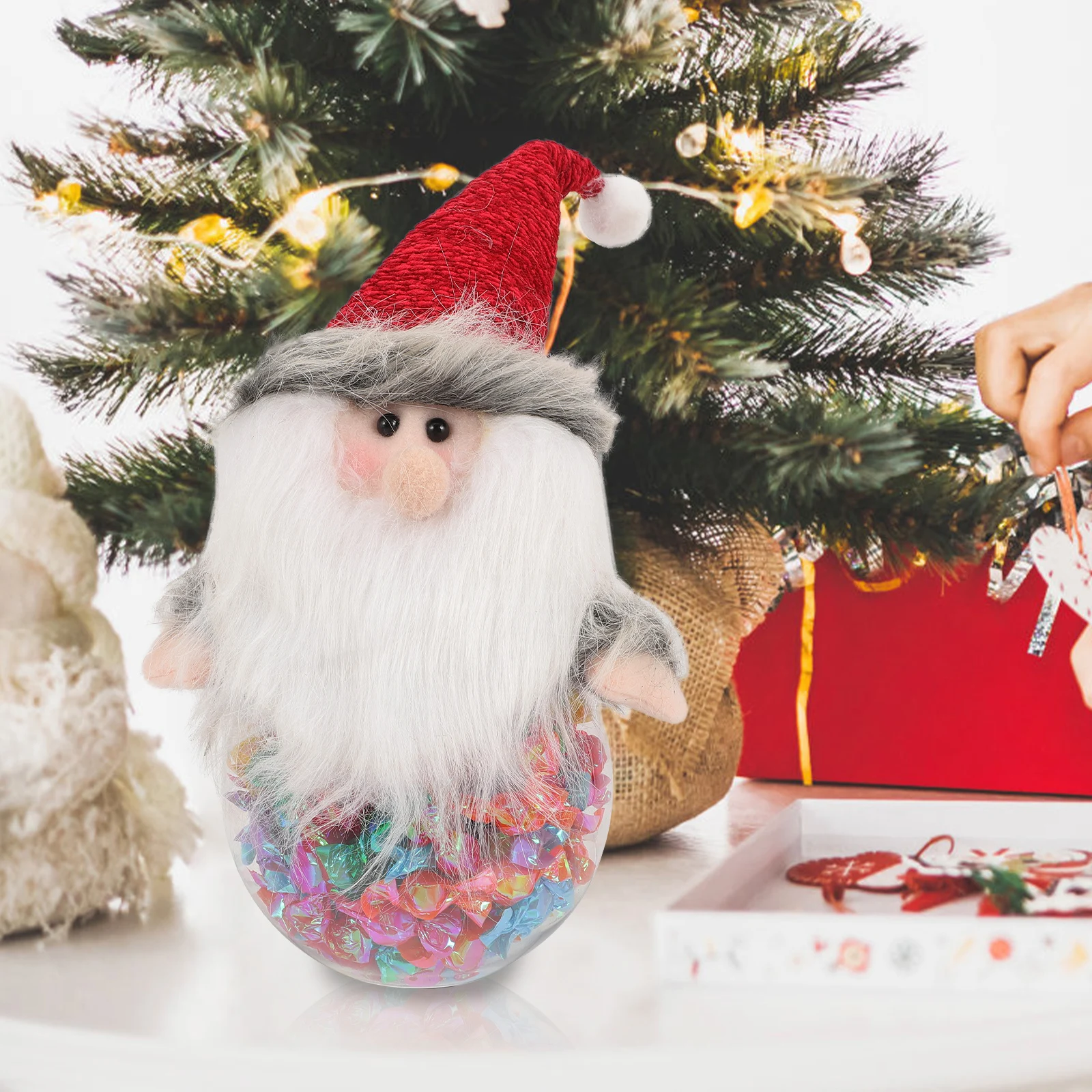 

Christmas C y Jar Plastic Xmas Bottle Portable Storage Box Gifts Packaging Holiday Treats Container Christmas Elements