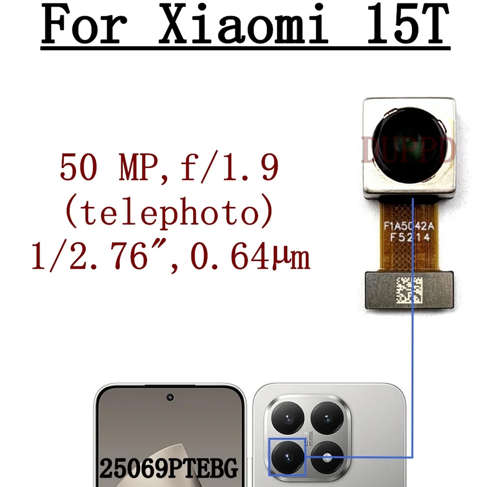 Front Rear Camera For Xiaomi 15T 25069PTEBG Frontal Selfie Wide