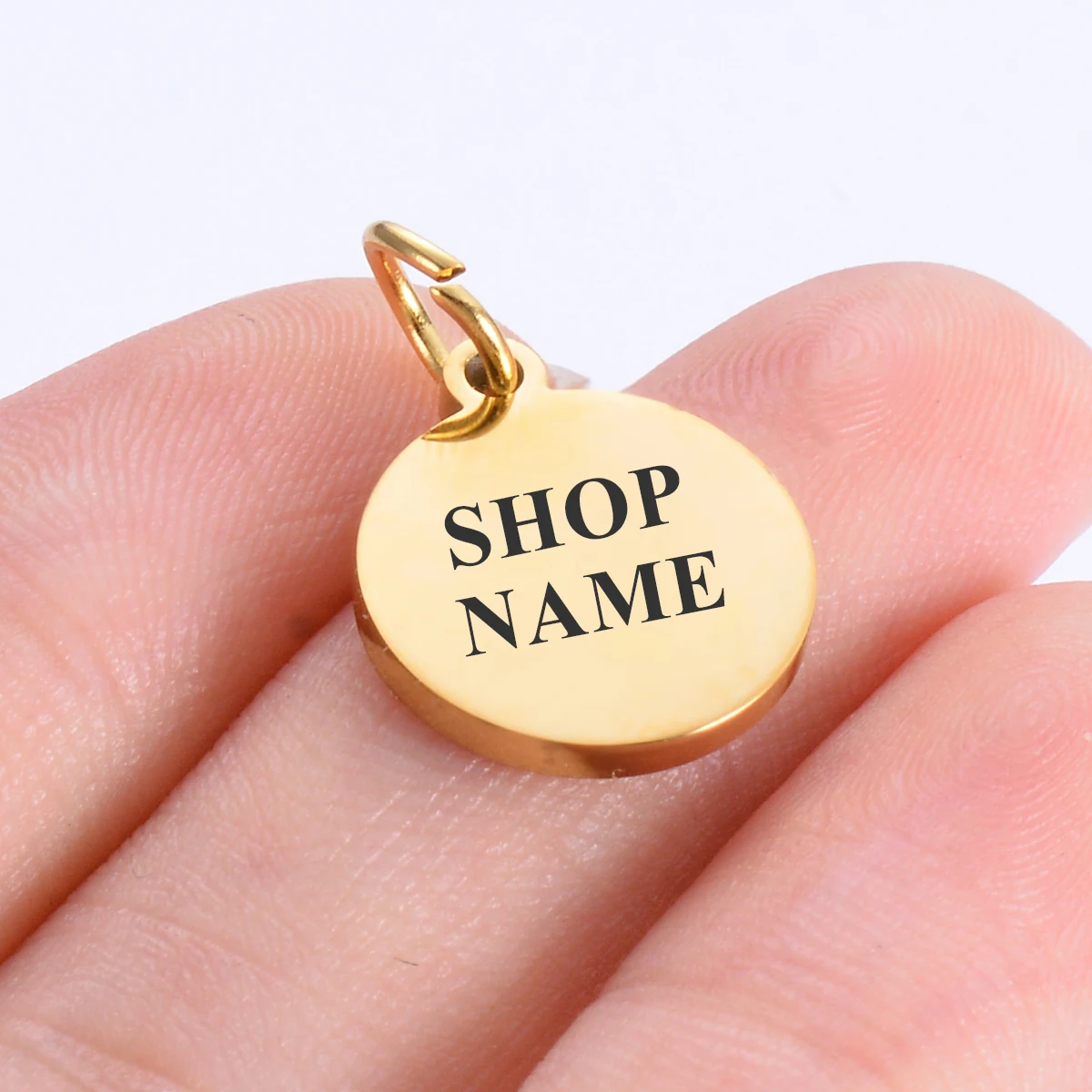 20pcs 6-12mm Mirror Round Stainless Steel Circle Custom Charms Personalized Tag For DIY Making Jewelry Necklace Lettering