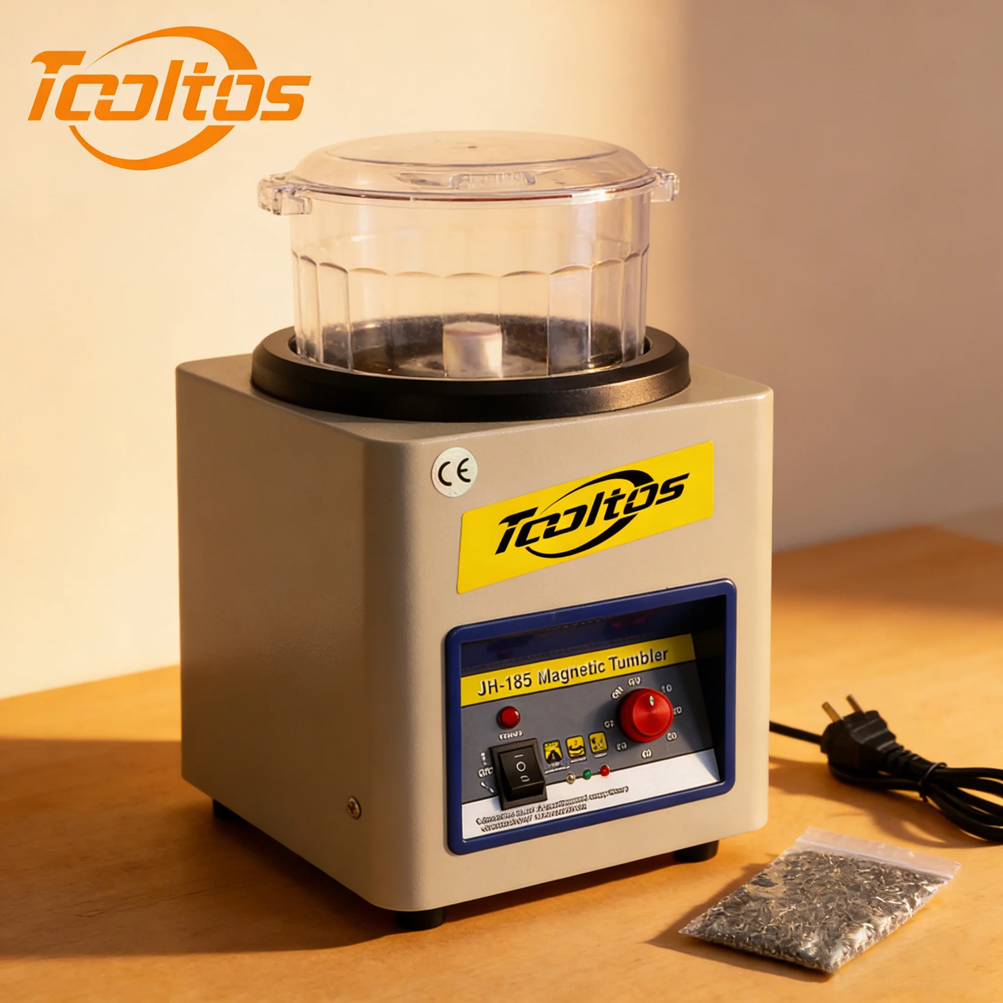 

Магнитная машина для полировки ювелирных изделий TOOLTOS, 600 г, бочка, 1400-2000 об/мин, стакан для полировки ювелирных изделий