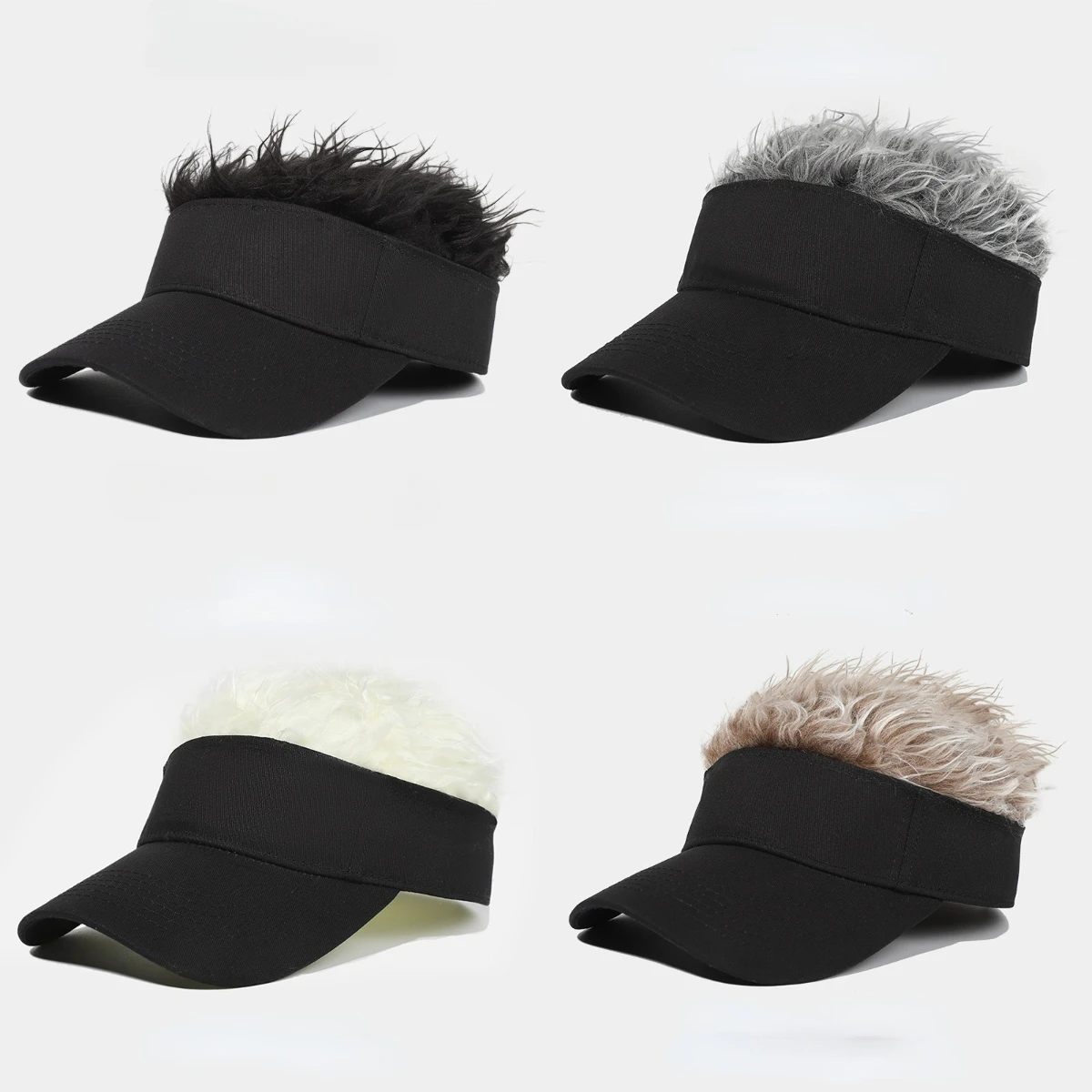 Unisex New Wig Baseball Cap for Men Women Spiked Wigs Hat Spiked Hairs Casual Sunshade Cosplay Outdoor Adjustable Sun Visor