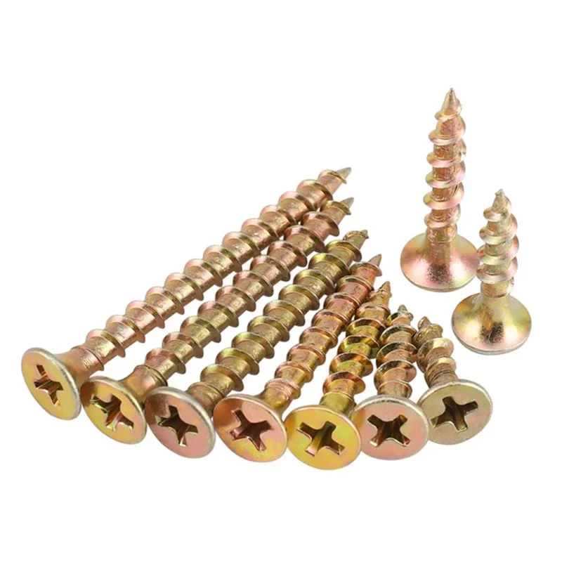 M3 M3.5 M4 M5 M6 Kruis Platte Kop Houtschroeven Bouw Schroeven Verzinkt Zelftappende Houtschroeven Voor Kast Vezelplaat