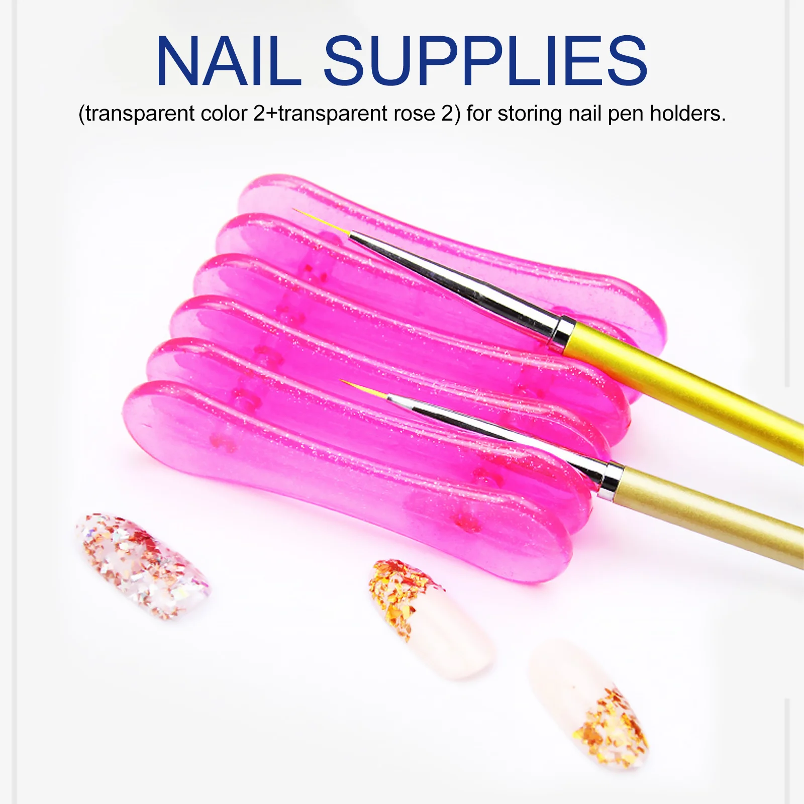 

4Pcs Nail Art Pen Holder Durable Plastic Manicure Storage Stand Nail Brush Organizer Pen Rack for Salon Use Manicure Penholder