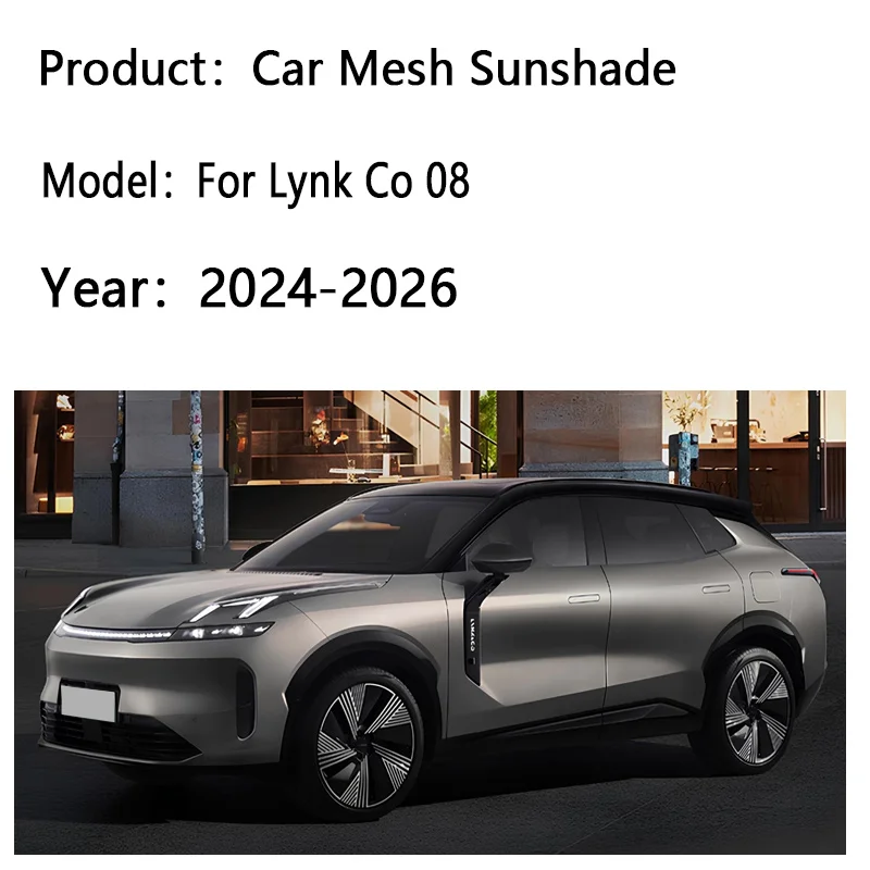 Car Window Sun Shade For Lynk Co 08 2024 2025 2026 Visor Mesh UV Protection Privacy Windshield Frame Curtain Auto Accessories