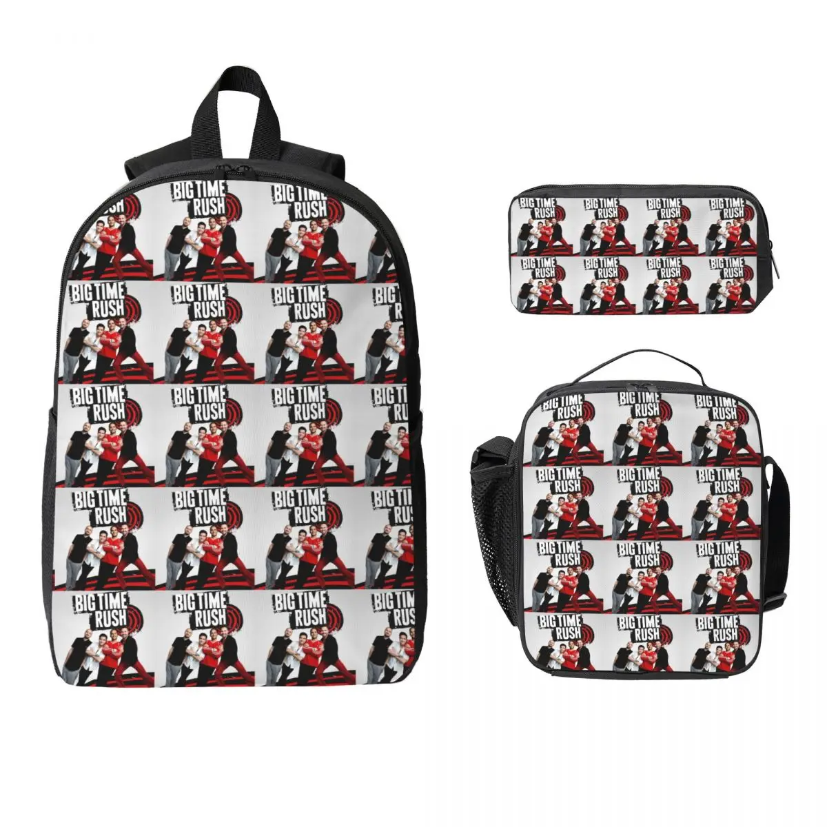 

Big Time Rush BTR Band Music Backpack Student Boys Girls BookBag School Bag Shoulder Bags 3ps Insulated Lunch Bag Pencil Case