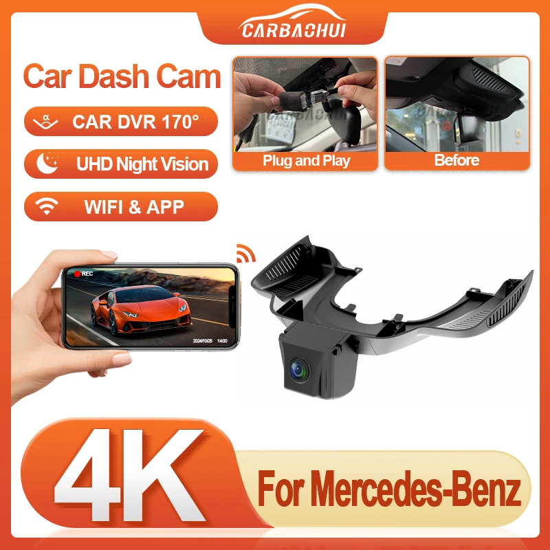 

Автомобильный видеорегистратор Plug and play 4K 2160P, видеорегистратор, камера для Mercedes-Benz MB GLE400 GLE350 GLE320 Sports GLS450 2015-2018