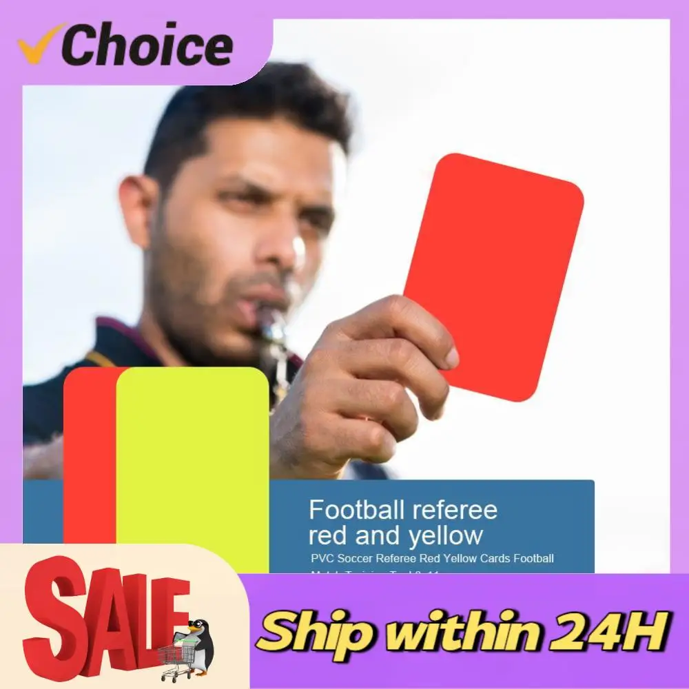 

PVC Soccer Referee Red Yellow Cards Football Match Training Referee Tool 8x11cm